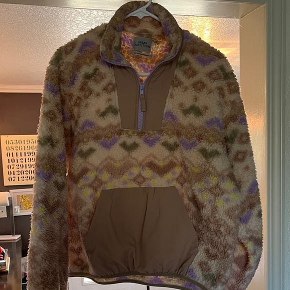 Urban Outfitters Jackets & Blazers - Urban Outfitters Multicolor Fleece Utility Jacket